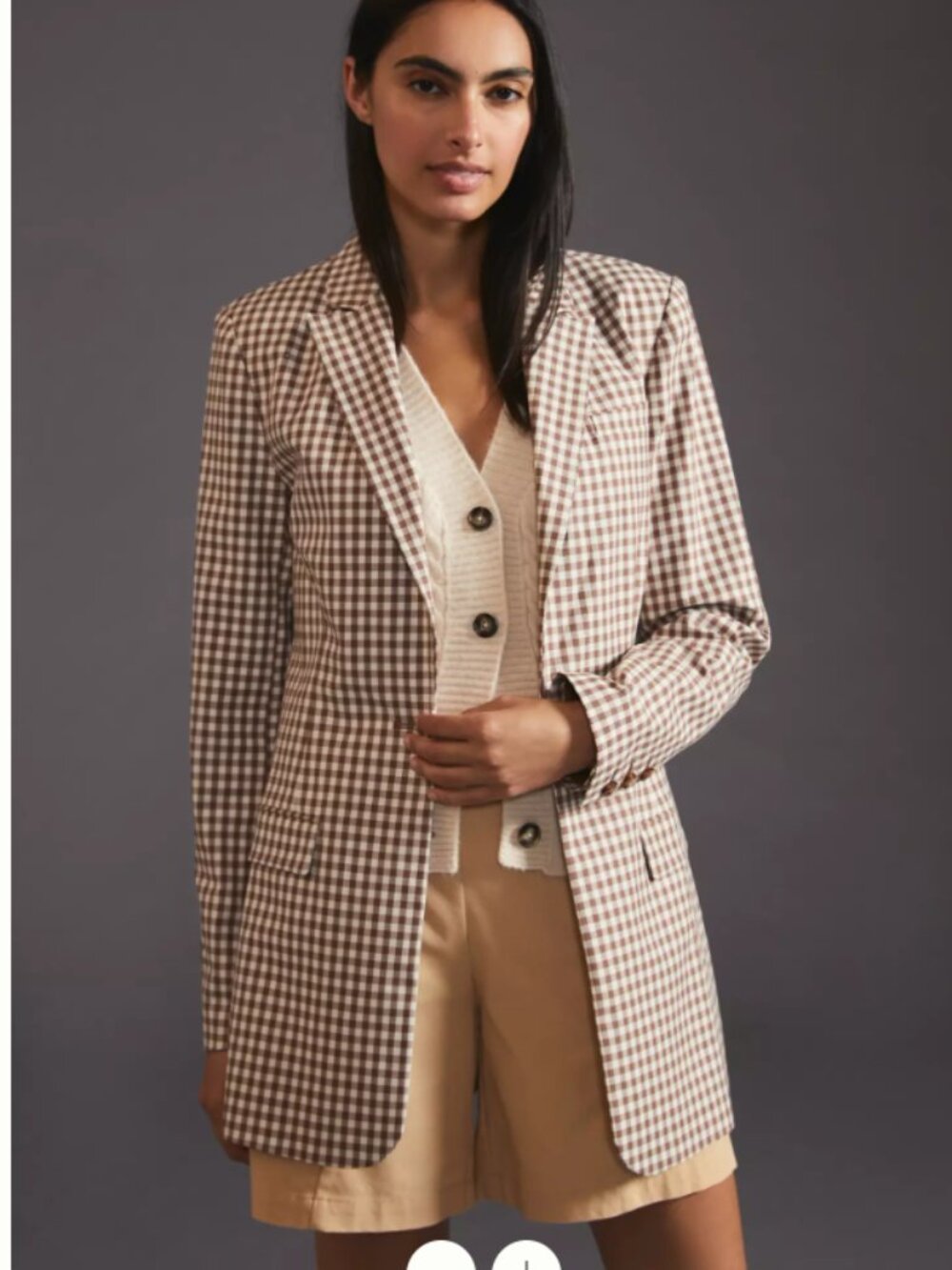 Favorite Daughter The Break-Up Blazer | Brown Gingham | Size XS